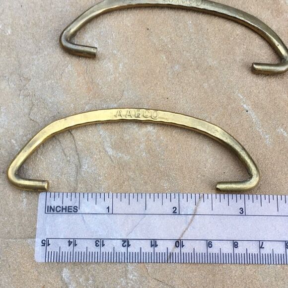 Vintage AAB Co. Brass Drawer Drop Pull Set of 2 - Picture 14 of 16